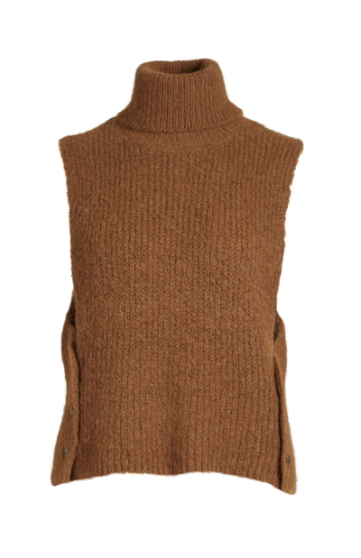 AGNES knit vest in camel