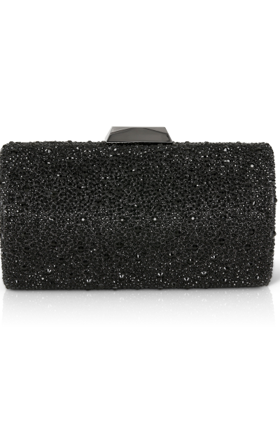 Kaylee Crystal Clutch in black