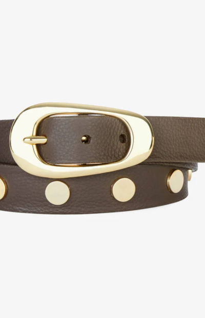 Koy Pebbled Belt in Chestnut