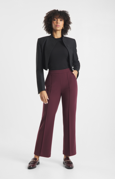 Doro Flared Pants in burgundy