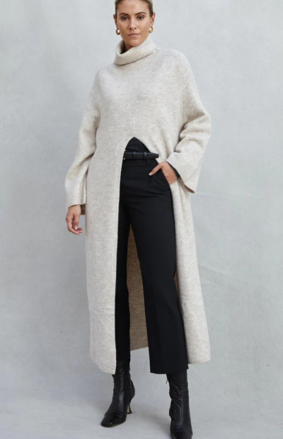 Vivienne Sweater Dress - Sand