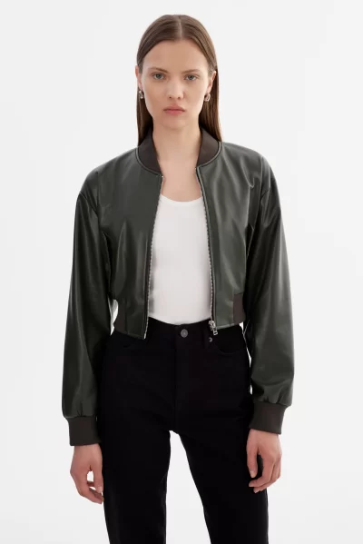 Evelin Jacket in dark olive - sz medium - Image 5