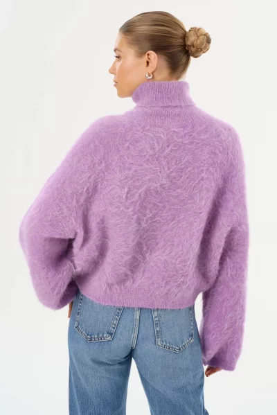 GARCELLE Wool Turtleneck Sweater in lavender - Image 3