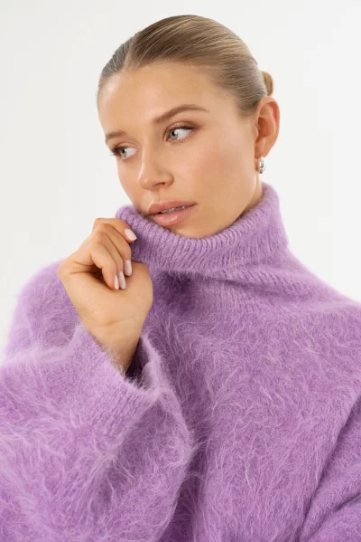 GARCELLE Wool Turtleneck Sweater in lavender - Image 2