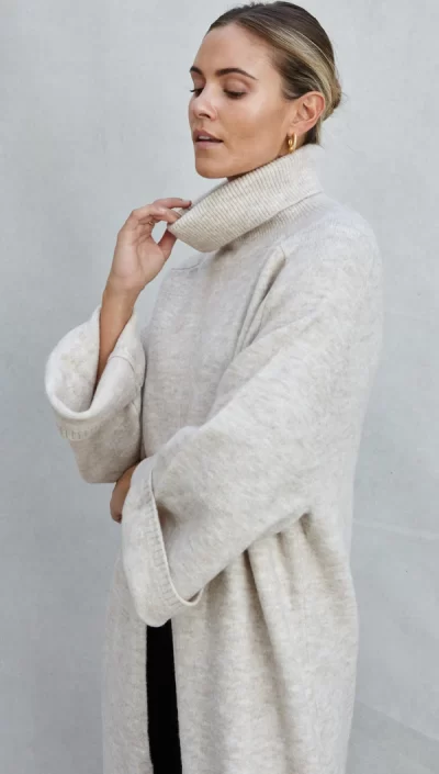 Vivienne Sweater Dress - Sand - Image 3
