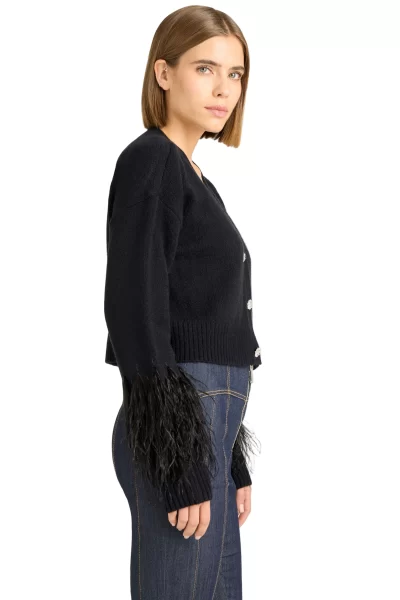 BRIA FEATHER CARDIGAN - Image 4
