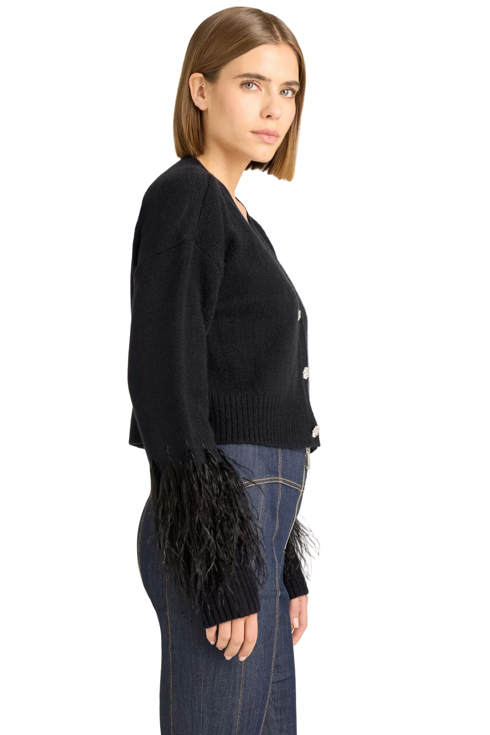 BRIA FEATHER CARDIGAN - Image 4