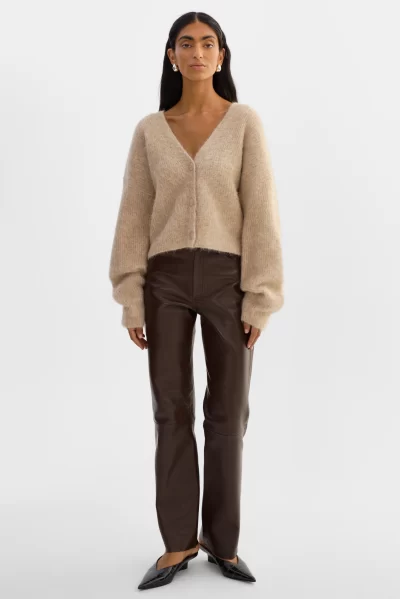 MINNIE Knit Cardigan in heather beige - Image 7