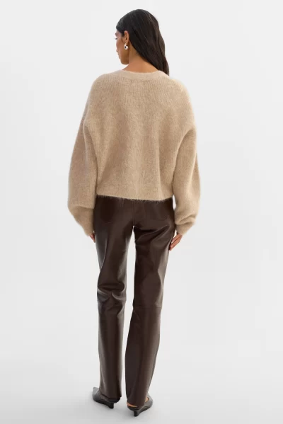 MINNIE Knit Cardigan in heather beige - Image 3