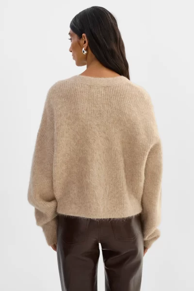 MINNIE Knit Cardigan in heather beige - Image 2