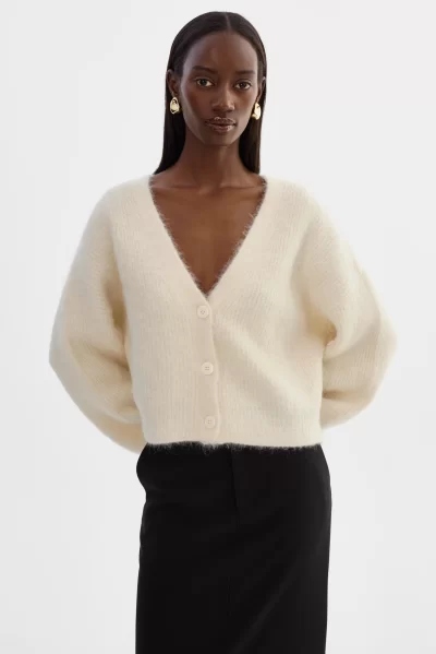 MINNIE Knit Cardigan in ivory - Image 6