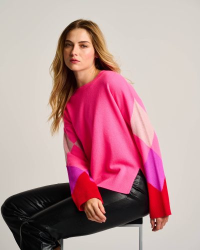 Power Surge Crewneck in Neon Pink - Image 2