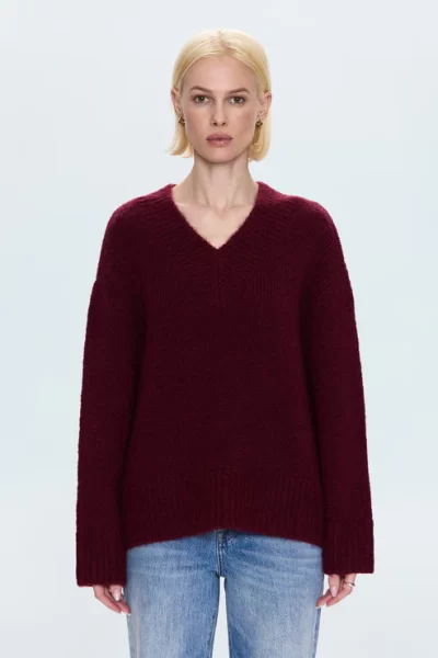 Talia Sweater - Claret - Image 7