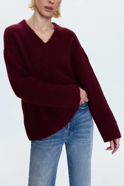 Talia Sweater - Claret - Image 6