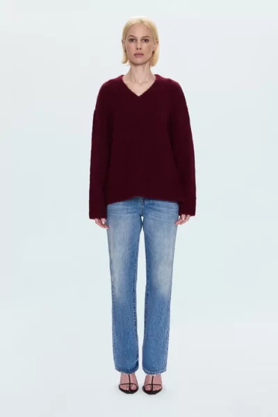 Talia Sweater - Claret - Image 3