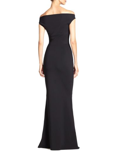 Melania Off-The-Shoulder Gown in black - Image 2