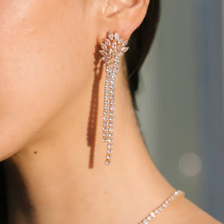 Audrey Cz Drop Necklace - Image 2