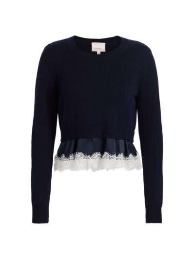 Zyla Lace-Trimmed Sweater - Image 7