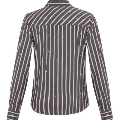 Echo Pearly Mixed Shirt in charcoal - Image 2