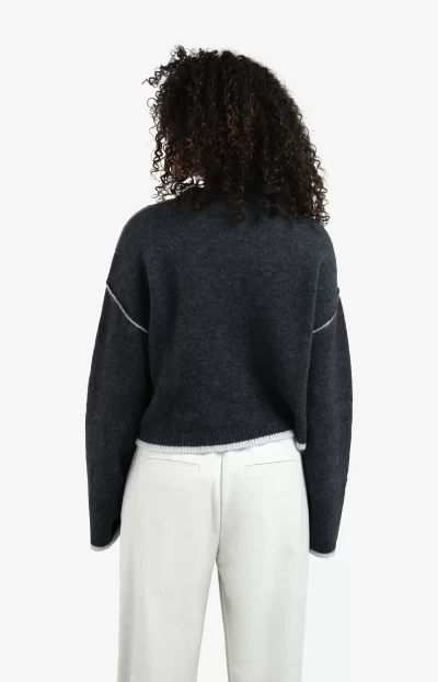 Millar Knitted sweater in navy - Image 7