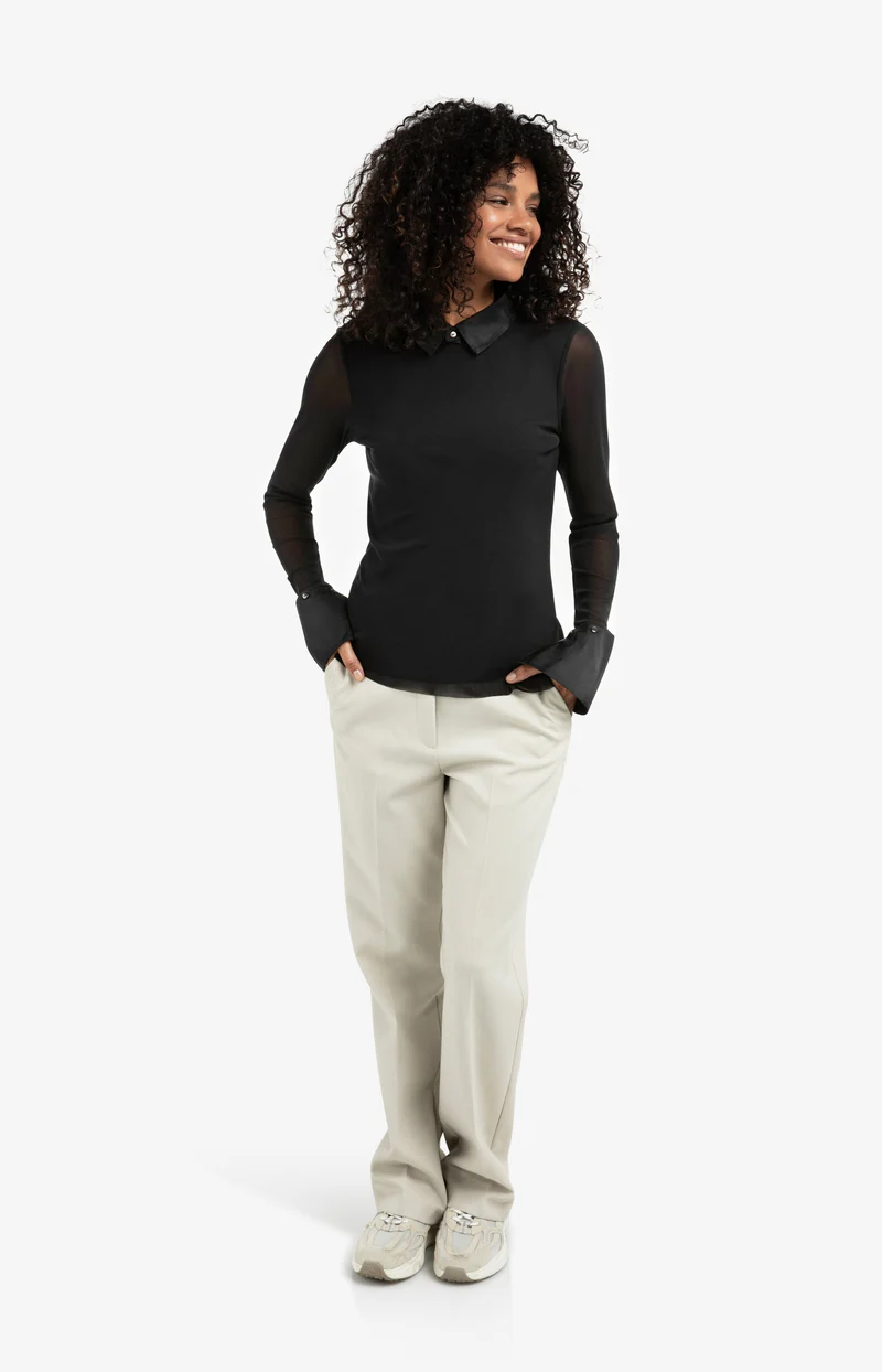 Tecia Mesh Top in black - Image 3