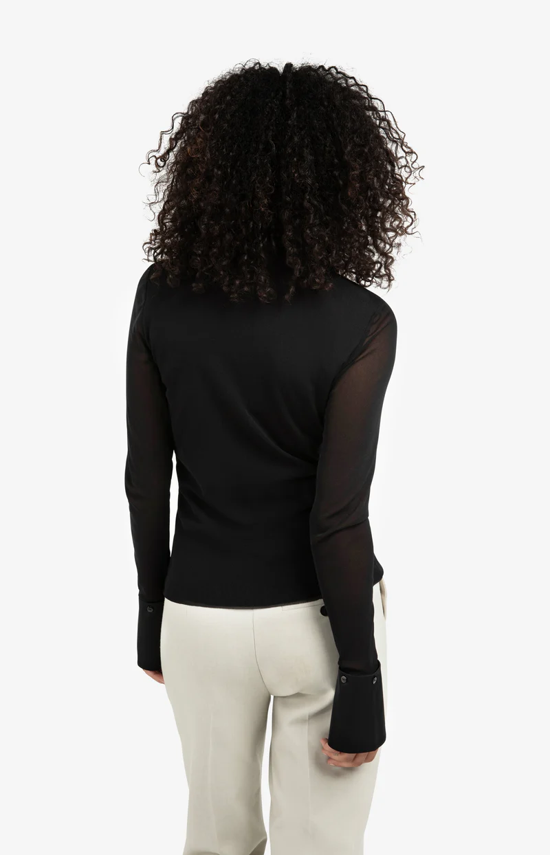 Tecia Mesh Top in black - Image 5