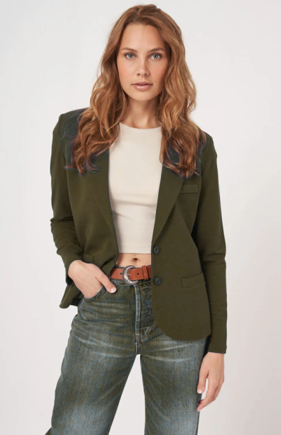 Nina Blazer in Dark Olive