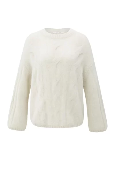 Wendy cable knit sweater in ivory - Image 8