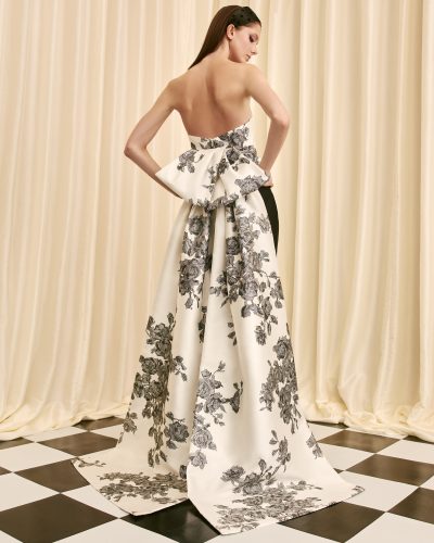 Iris Print Bow Gown - coming soon - Image 2