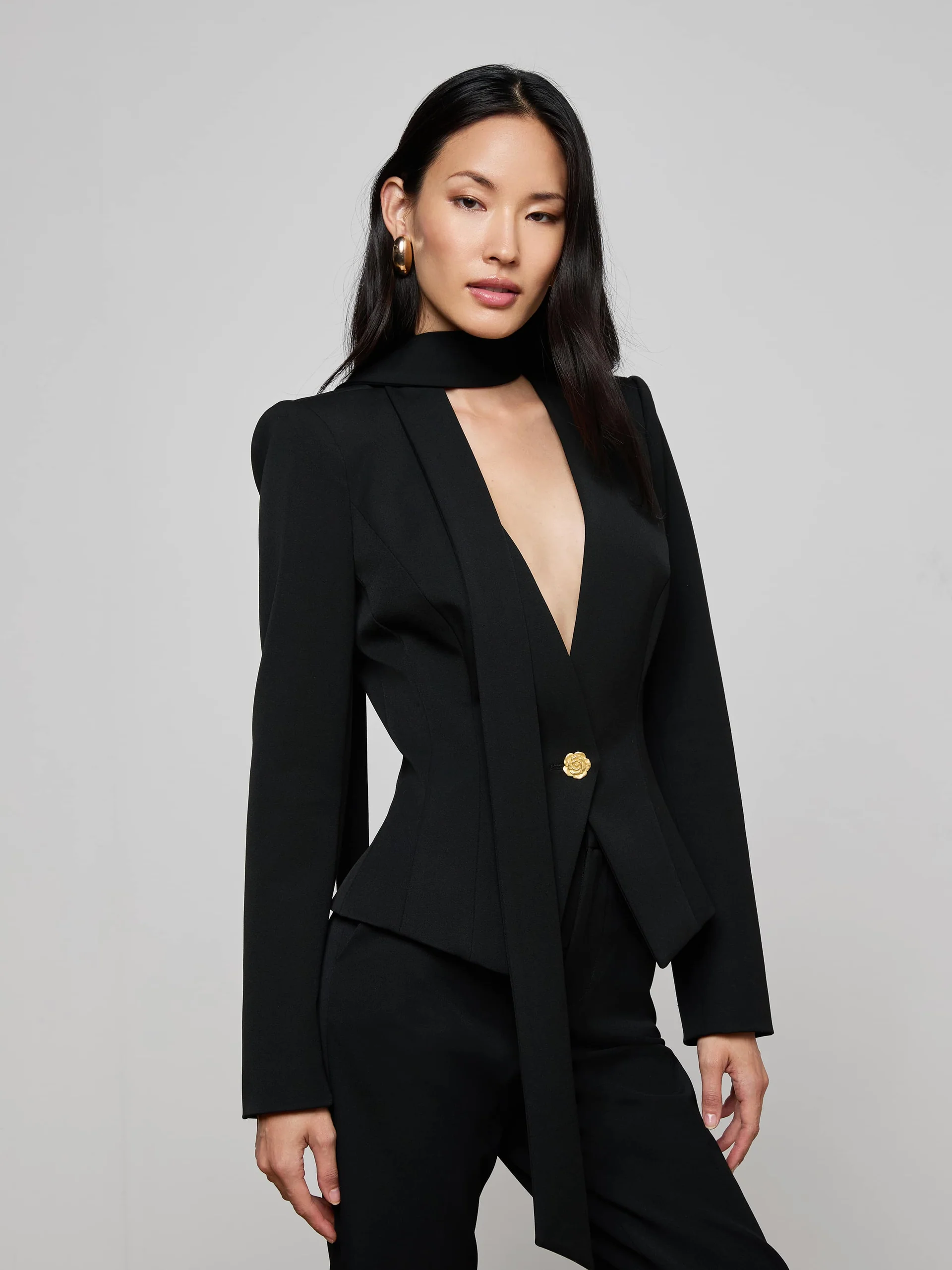 Romy Tie Neck Blazer - Image 6