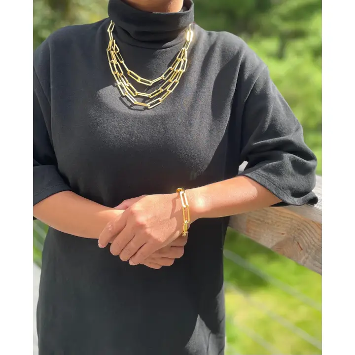 Nikki Paper Clip Necklace - Image 2