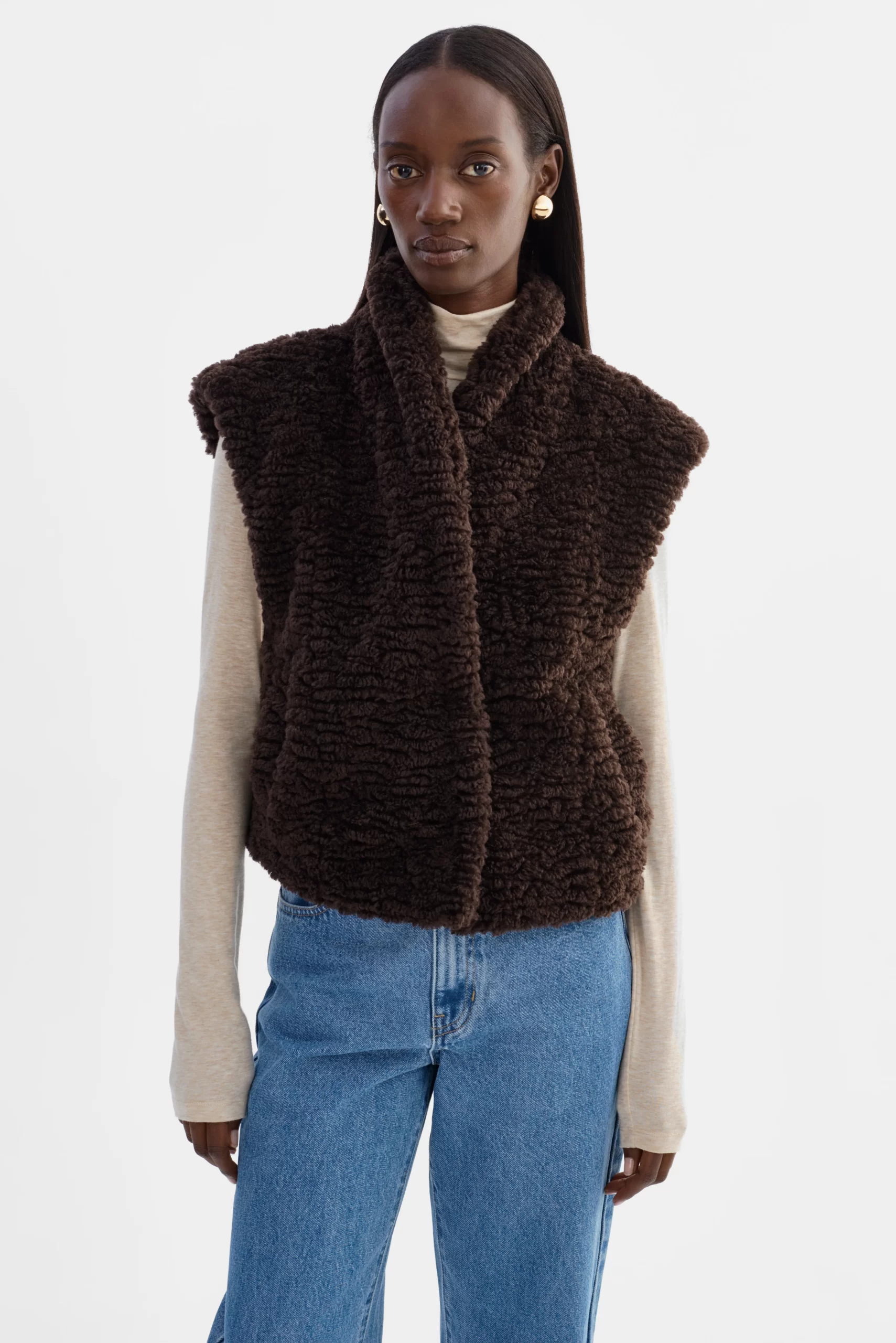 DUA | Reversible Sherpa Vest - SZ SMALL - Image 7