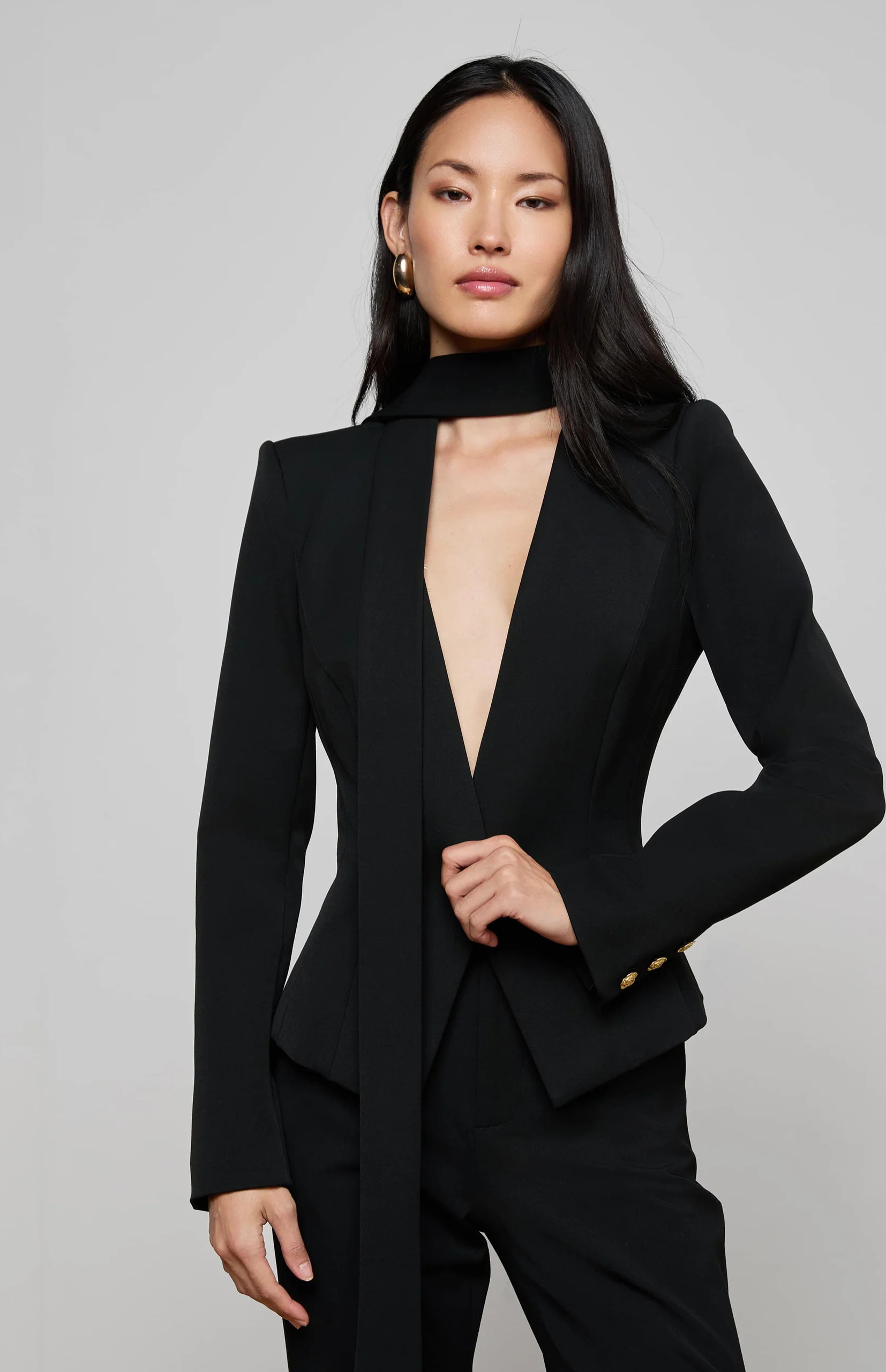 Romy Tie Neck Blazer