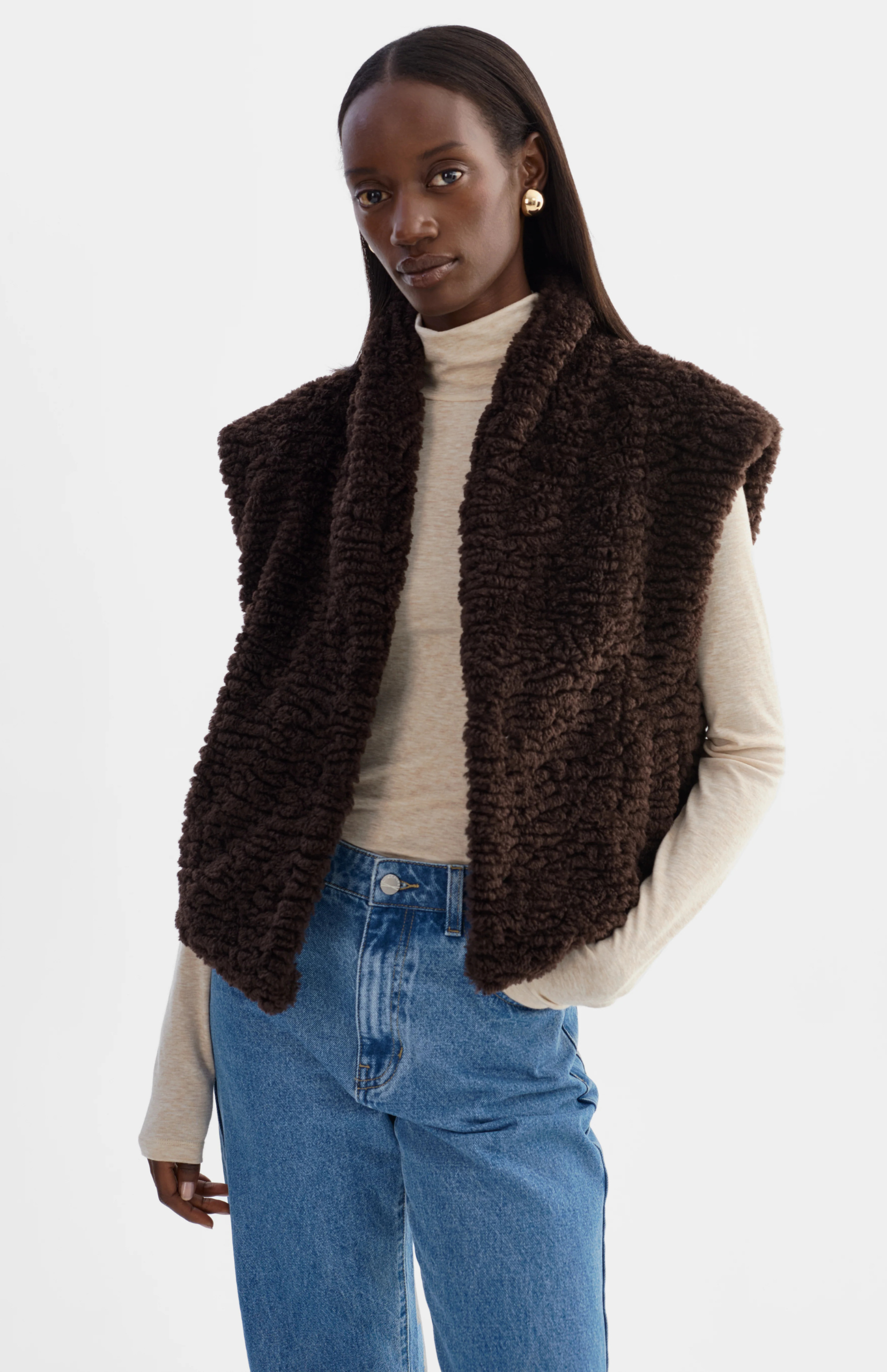 DUA | Reversible Sherpa Vest - SZ SMALL