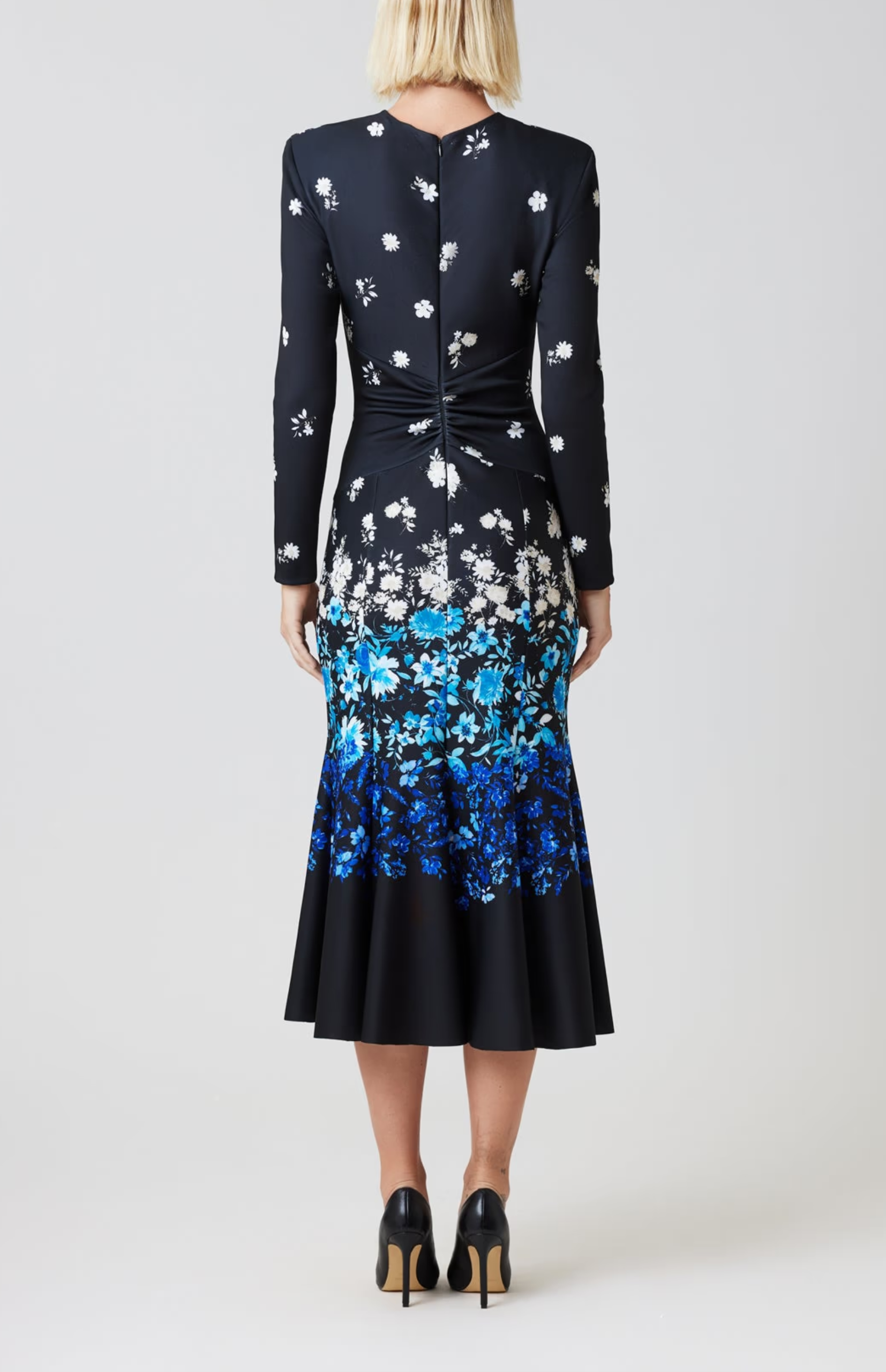 Britney Scuba Floral Ruched Dress - Image 2