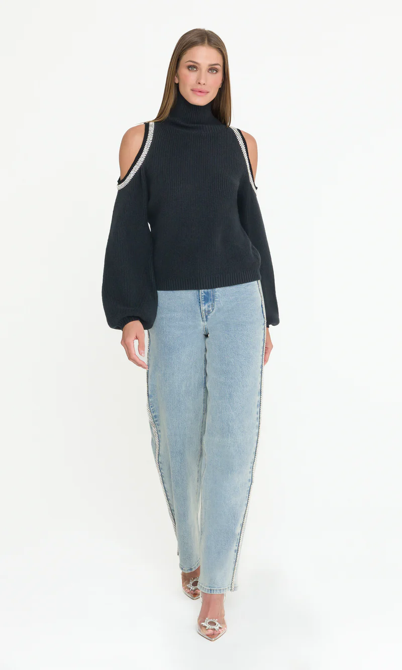 Carmel Cold Shoulder Sweater - Image 3
