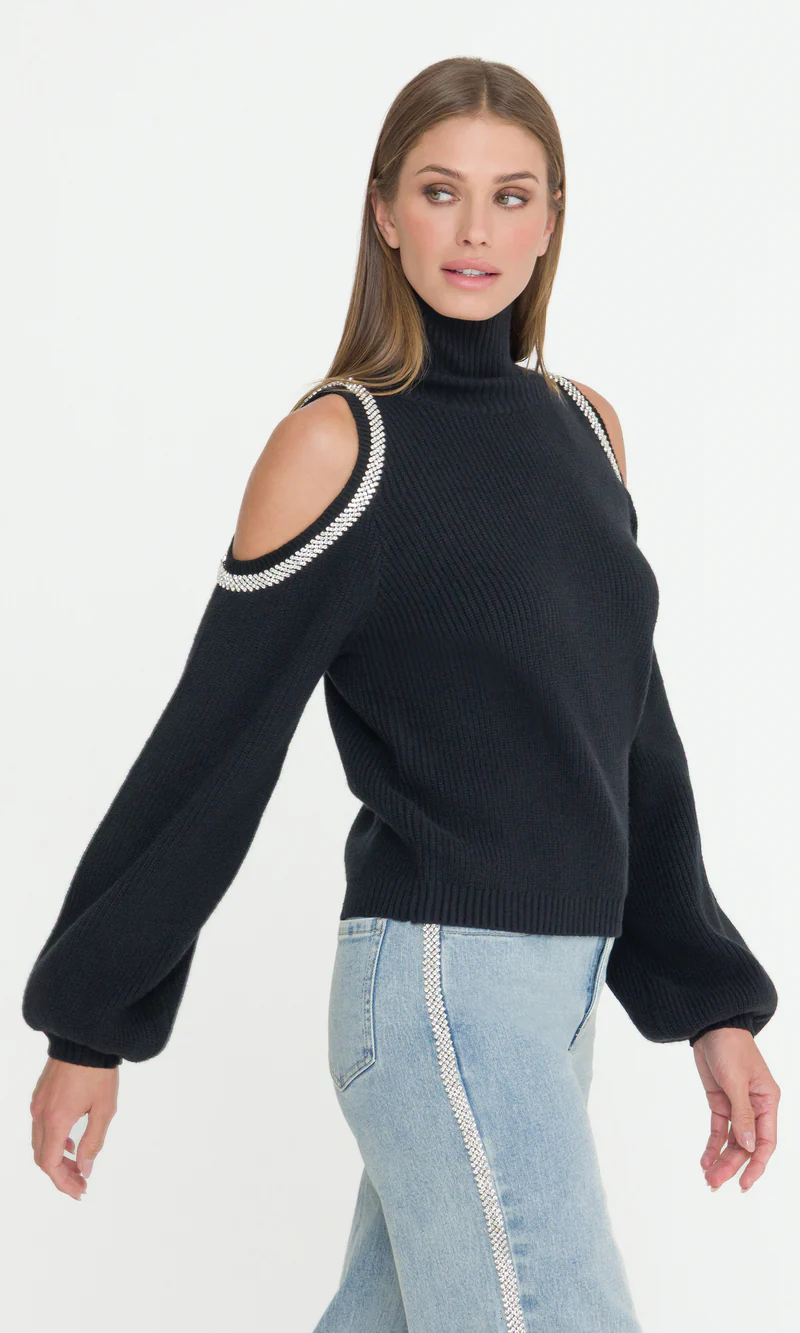 Carmel Cold Shoulder Sweater - Image 2