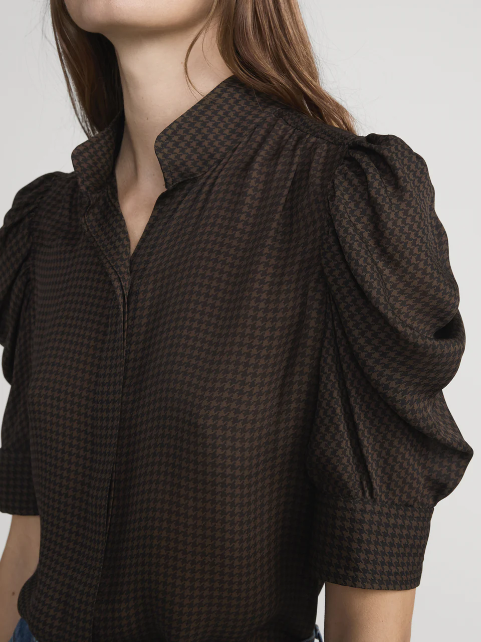 Gillian Houndstooth Blouse - Image 5