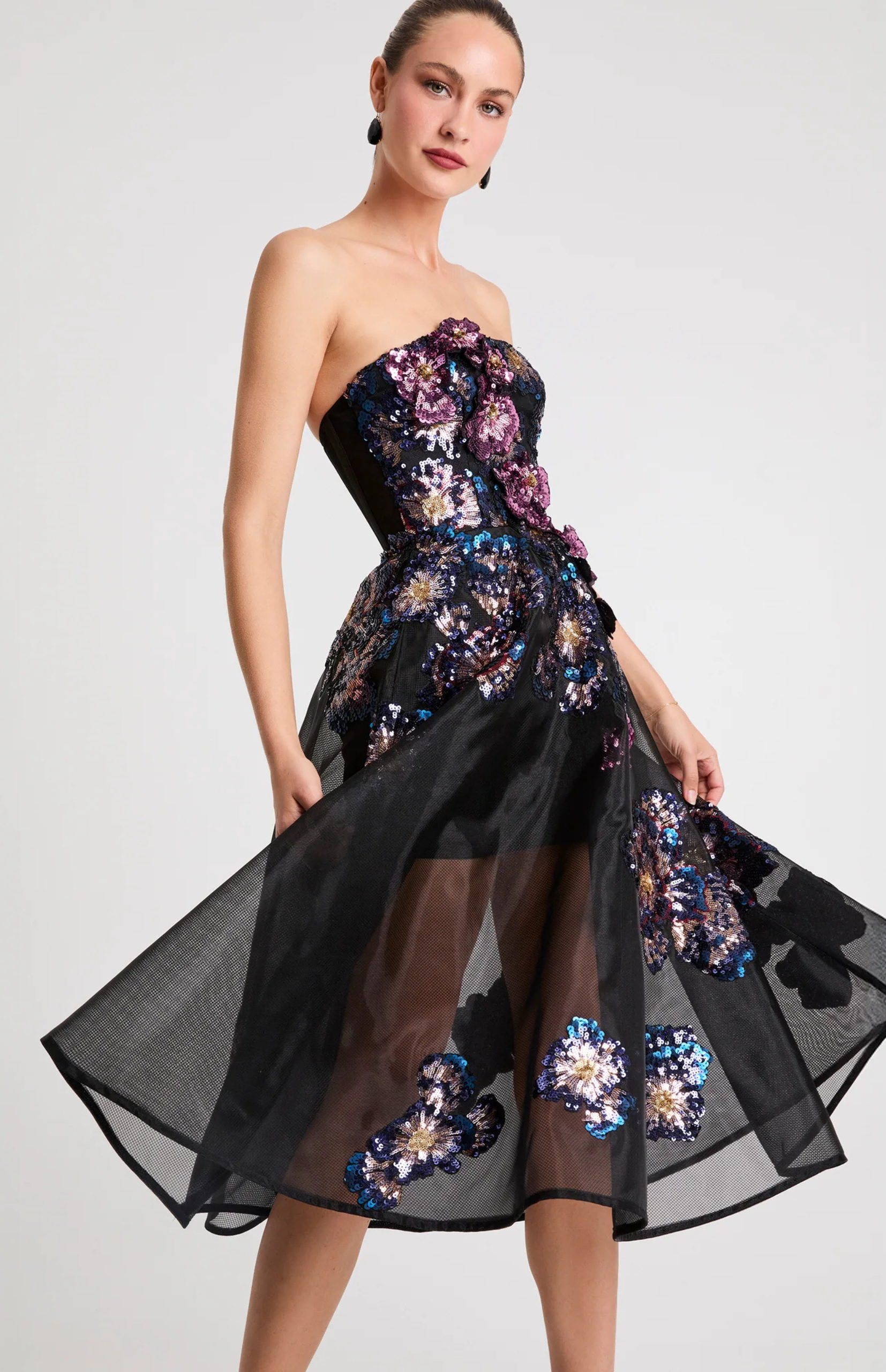 Valeria 3D Midi Dress