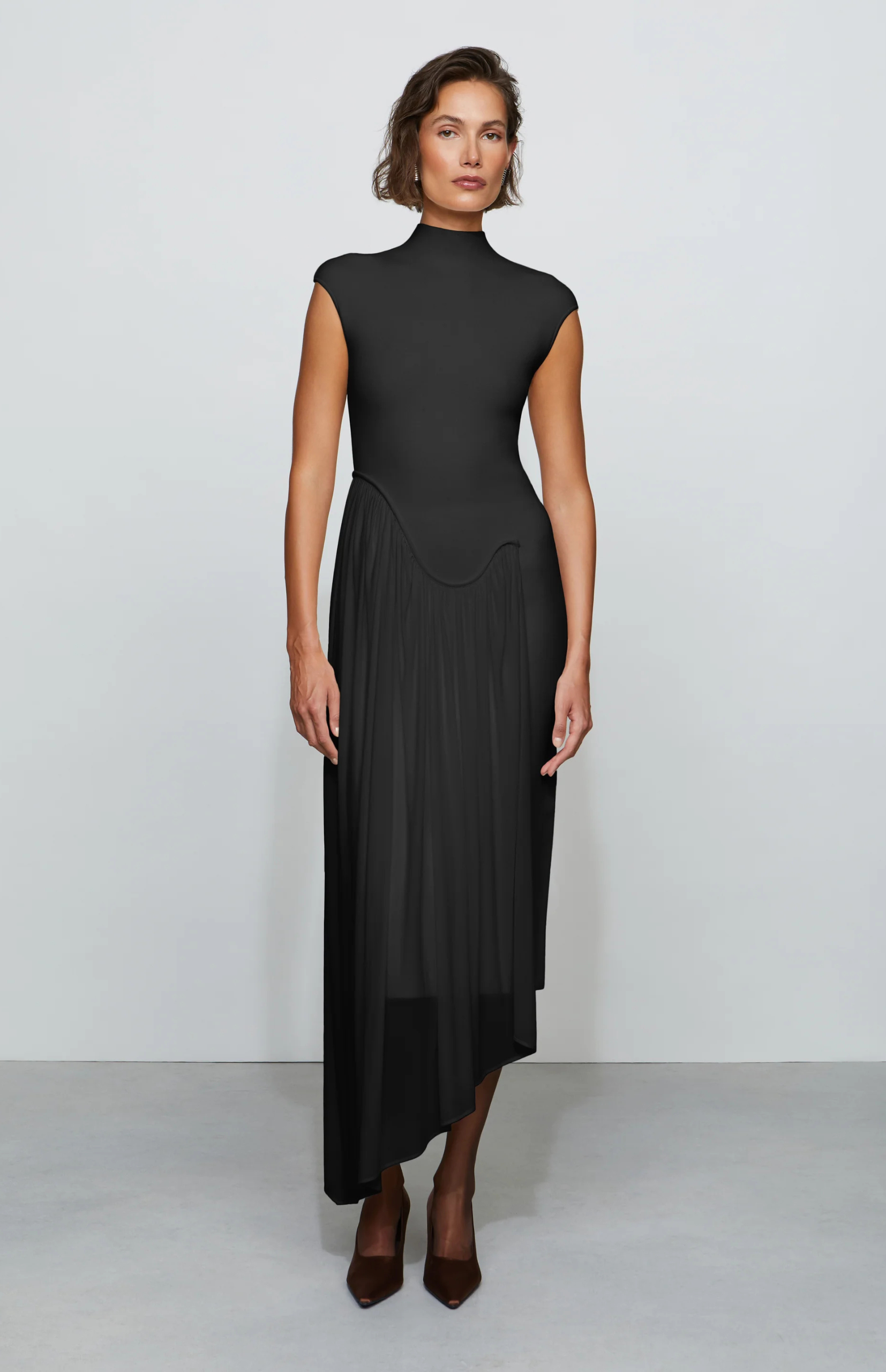 Francis Midi Dress in black