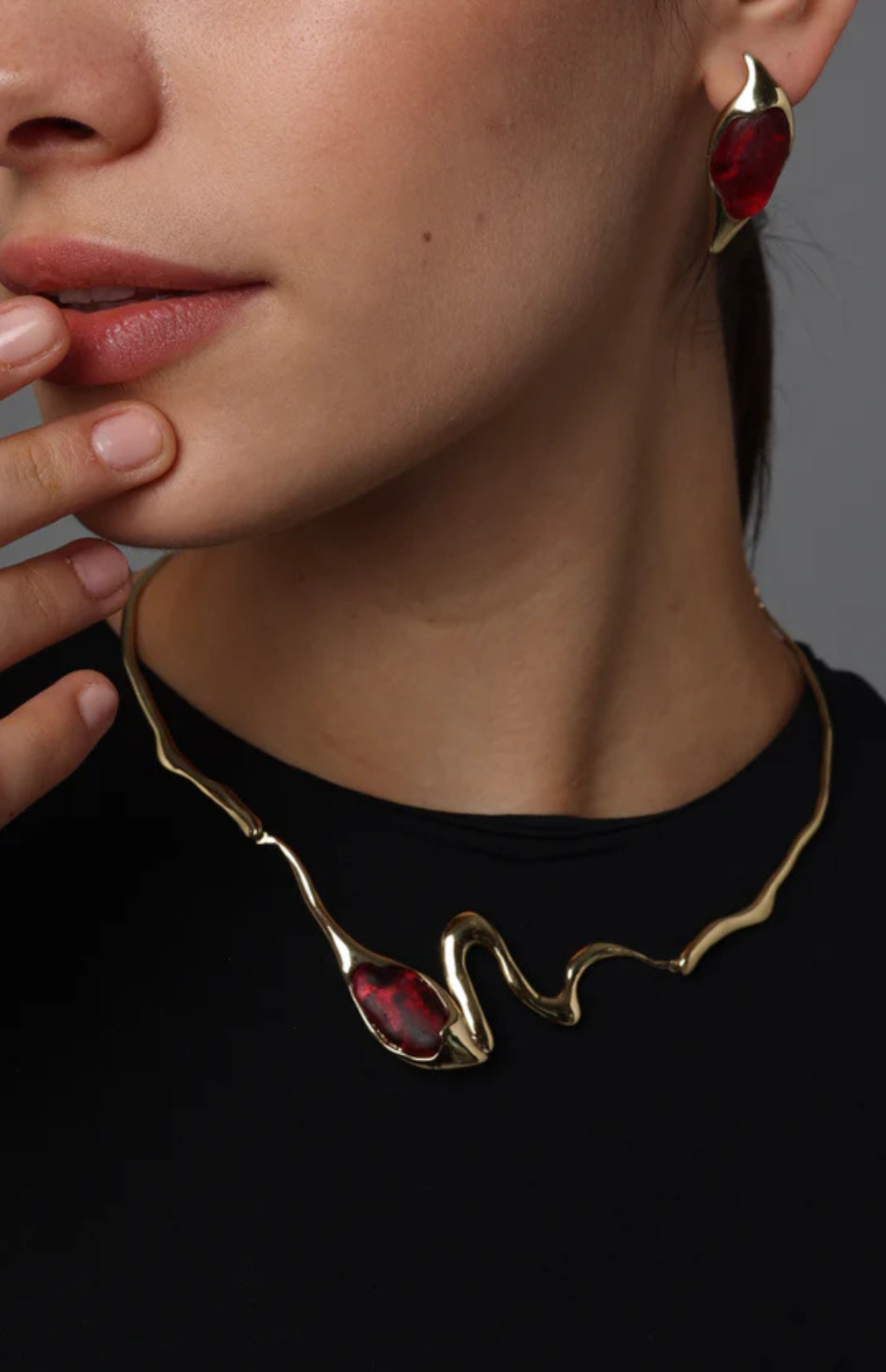 Josefa Necklace in red