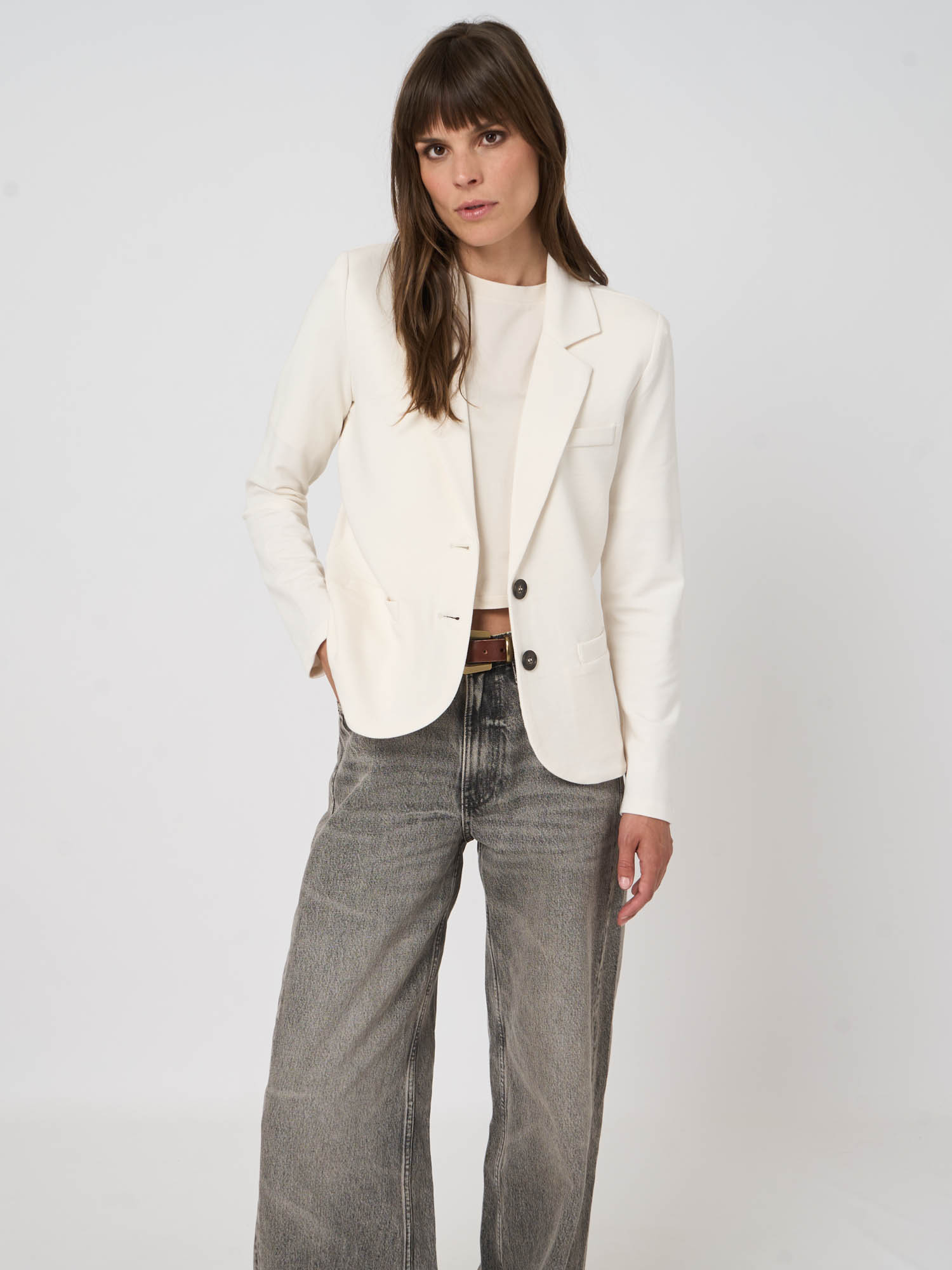 Katie Sweatshirt Blazer in ivory - coming spring'25 - Image 3
