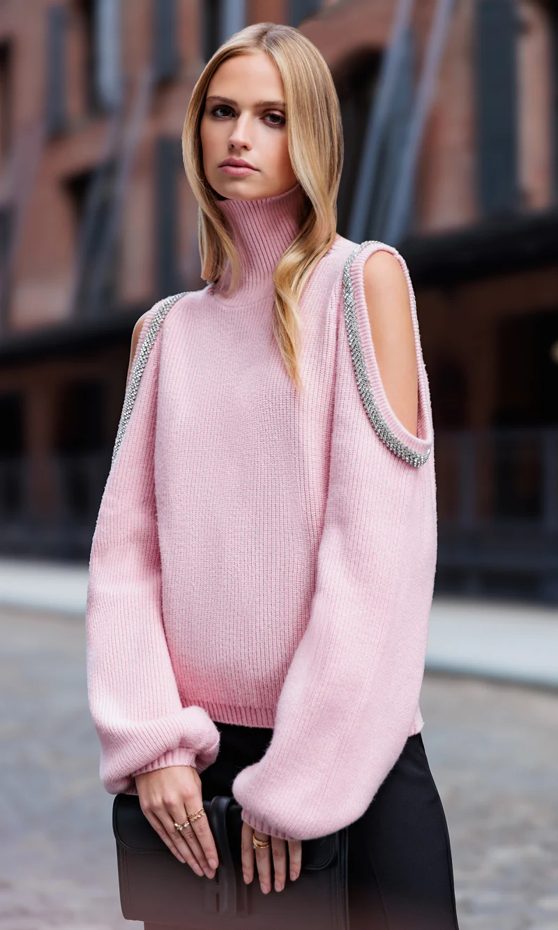 Carmel Cold Shoulder Sweater - Image 6