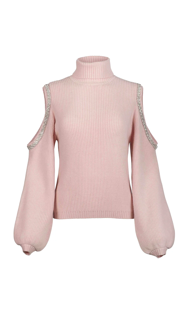 Carmel Cold Shoulder Sweater - Image 2