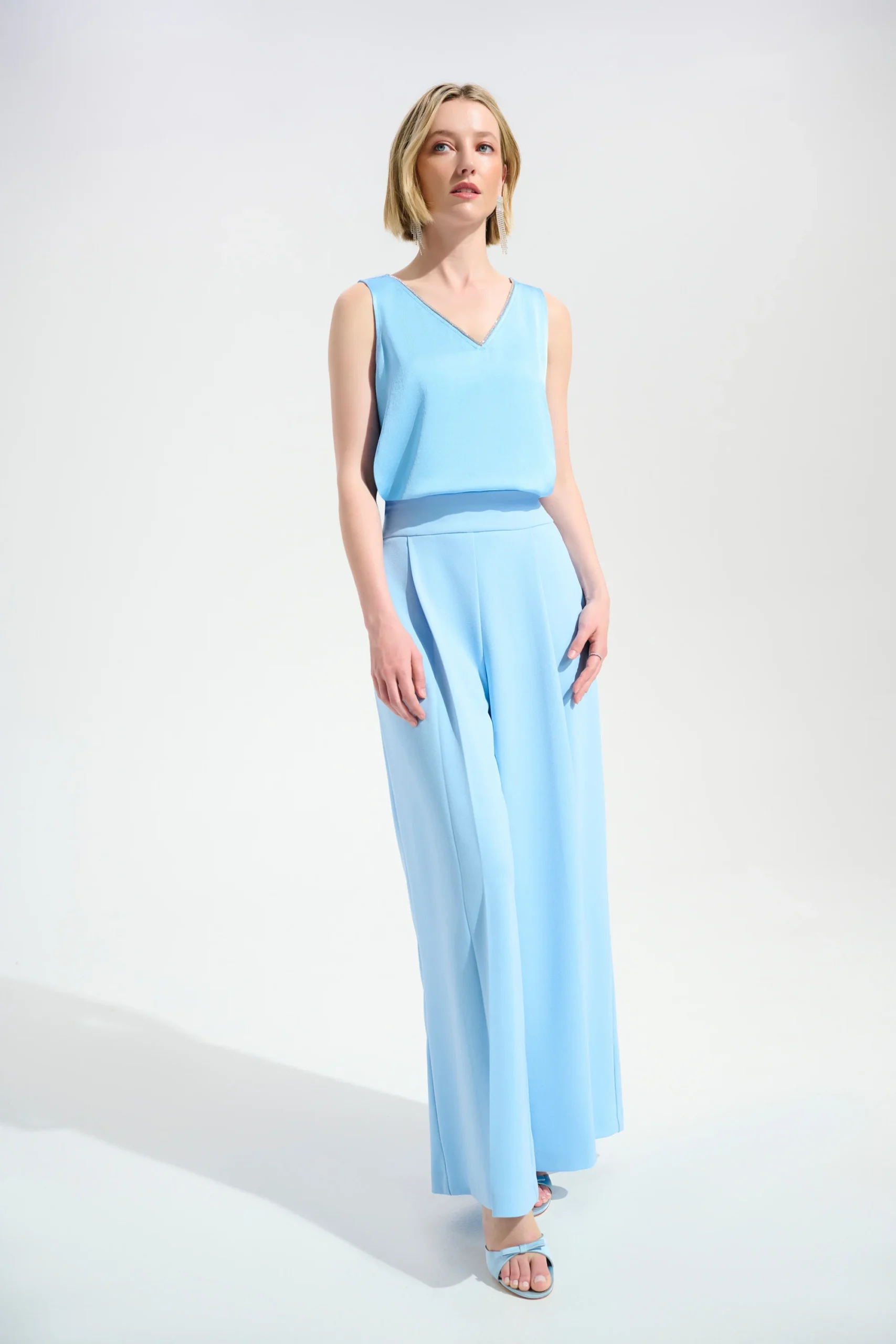 Brit Rhinestone Top in sky blue - Image 4