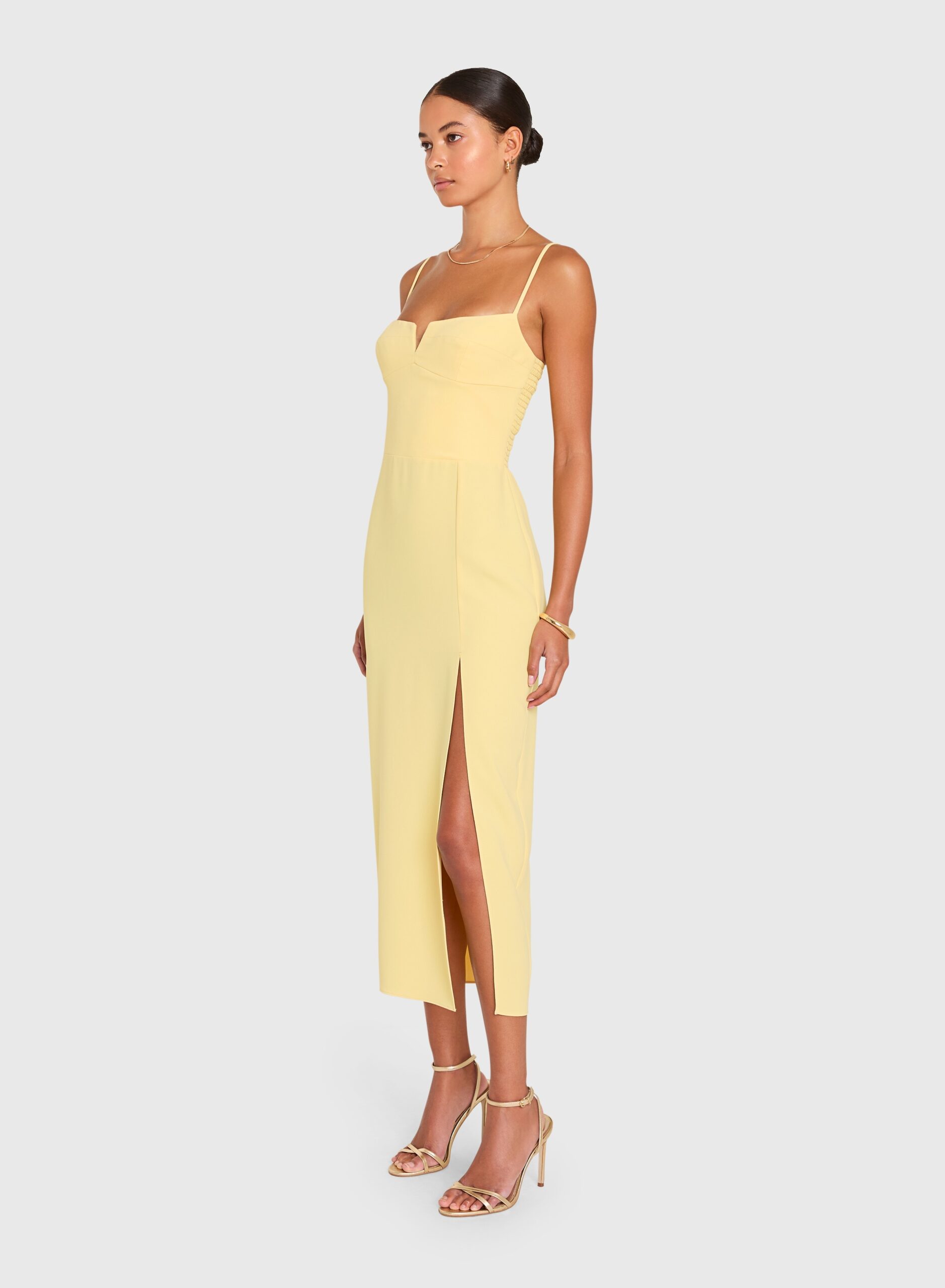 Lyra Midi Dress in Daffodil - Image 3