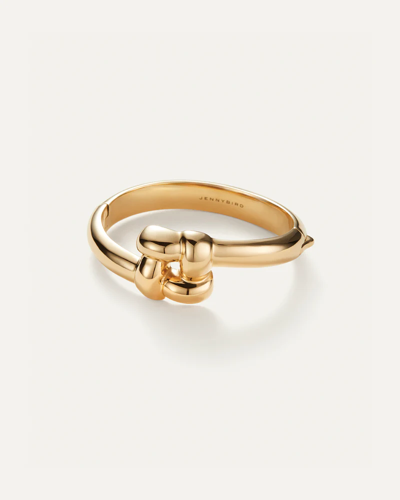 Woven Square Bangle in gold - Image 3