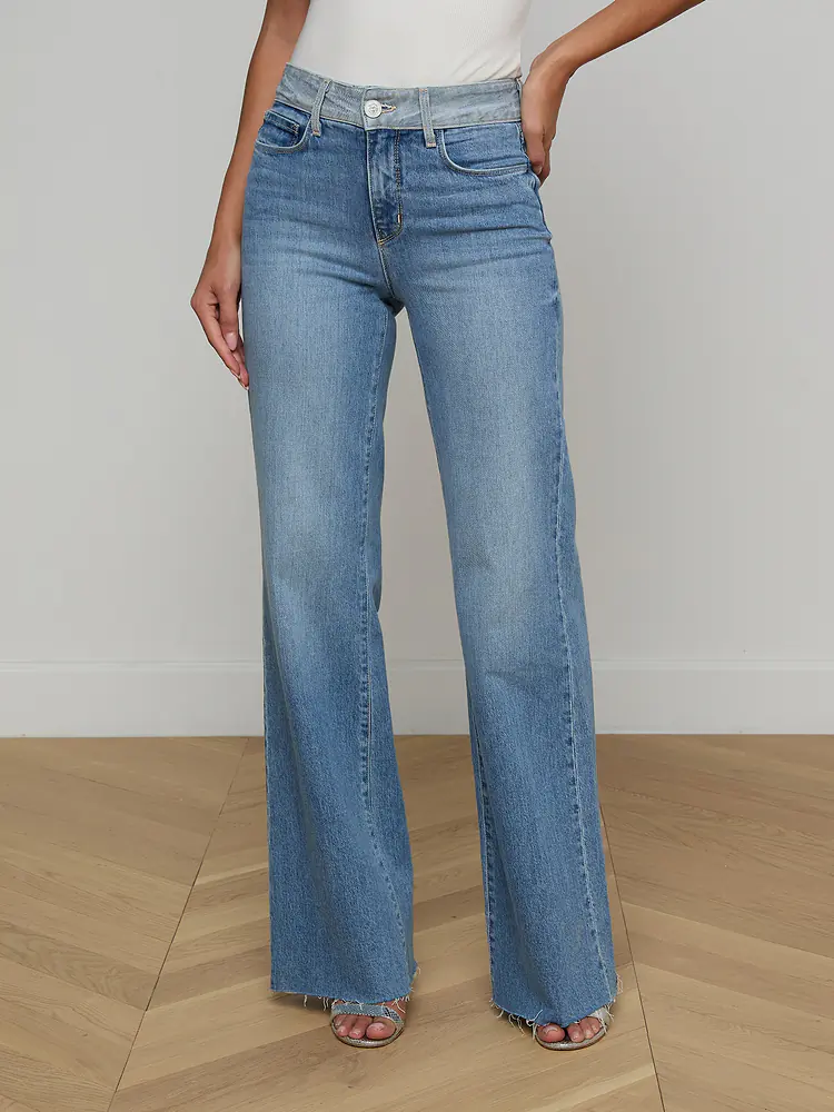 Louane Wide-Leg Flare Jean - Image 3
