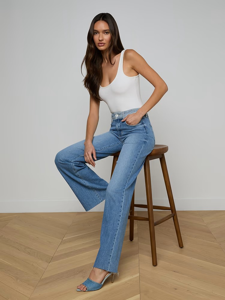 Louane Wide-Leg Flare Jean - Image 6