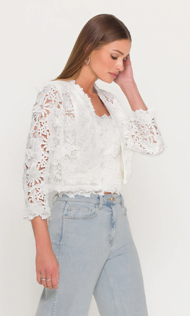 Myra 3D Butterfly Lace Jacket - Image 2
